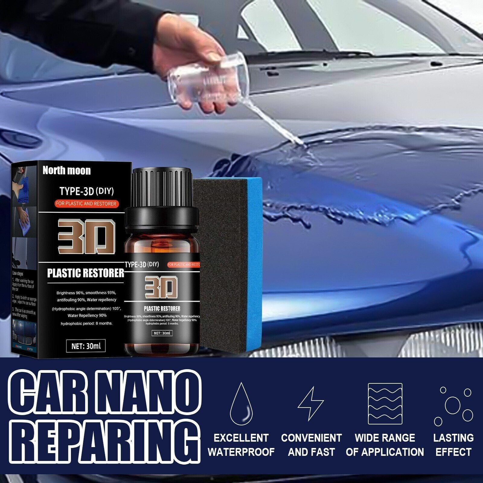 🔥9H NANO Car Plastic Plating Refurbishing Agent