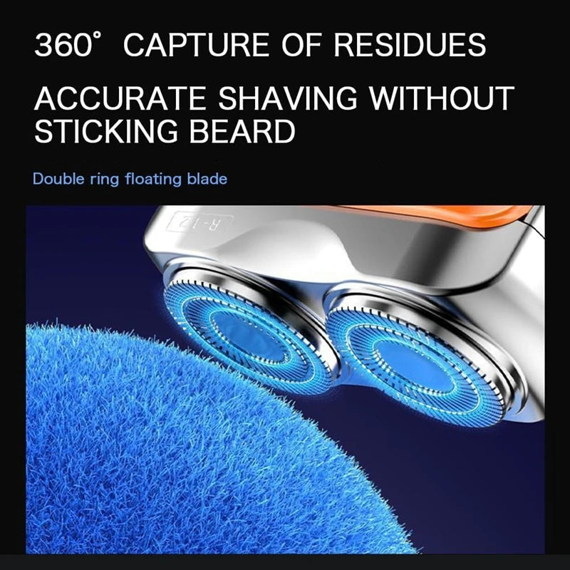 BladeRing Pro™ – Double-Ring Portable Electric Shaver