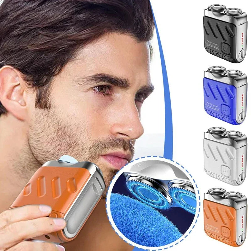 BladeRing Pro™ – Double-Ring Portable Electric Shaver
