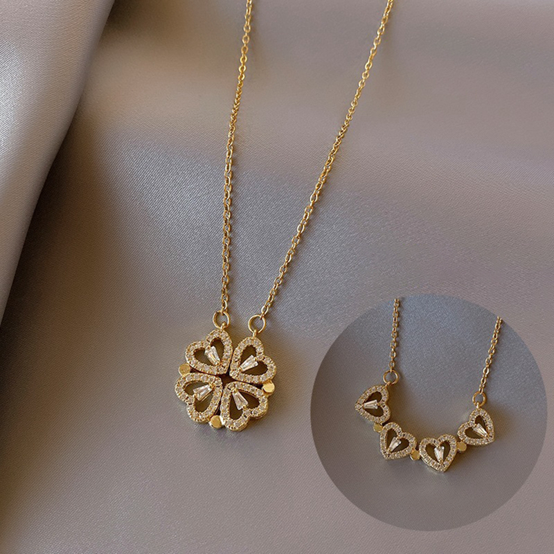 MAGNETIC FOLDING HEART NECKLACE - CloverCharm®️