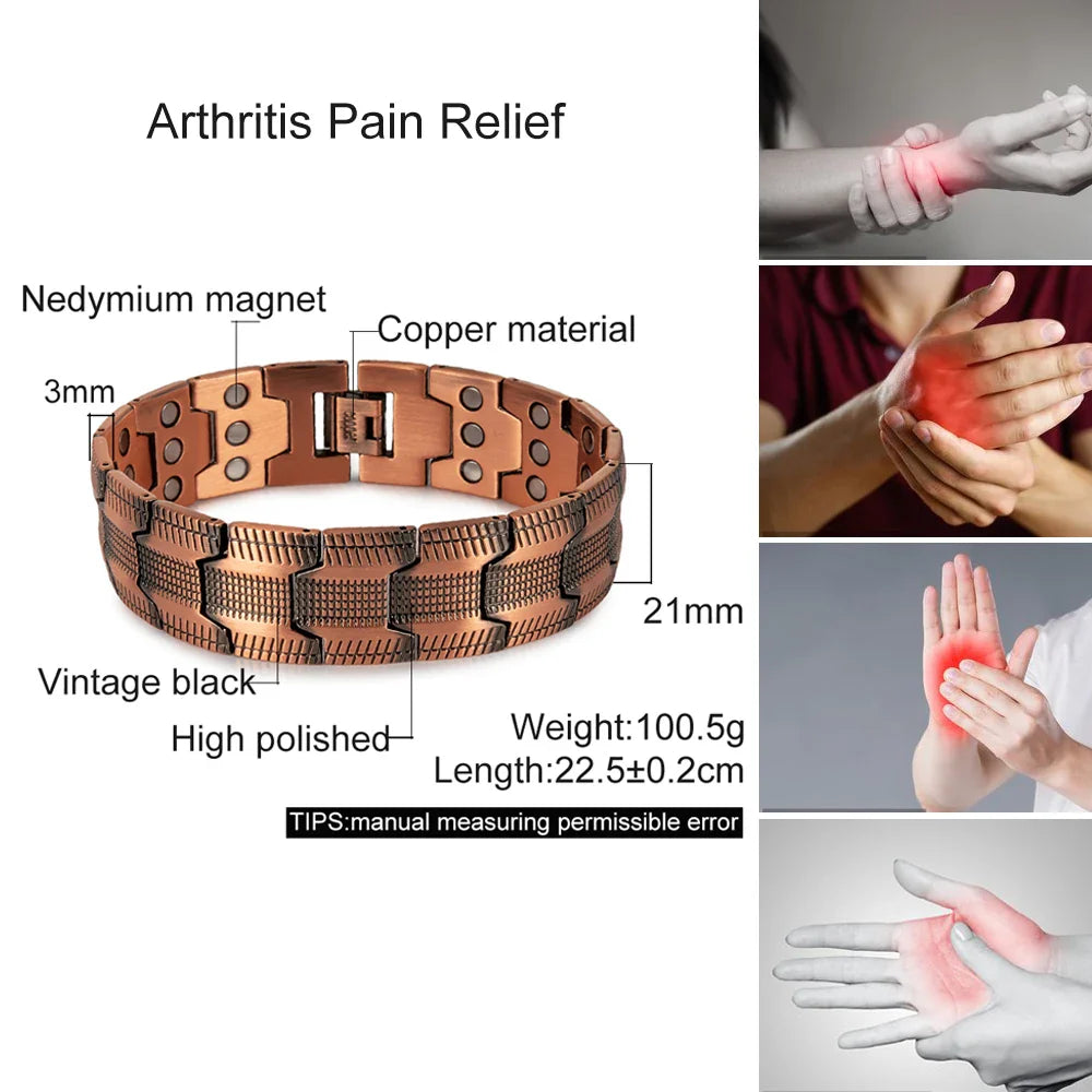 Copper magnetic bracelet — Helps relieve fatigue and supports the body’s natural circulation